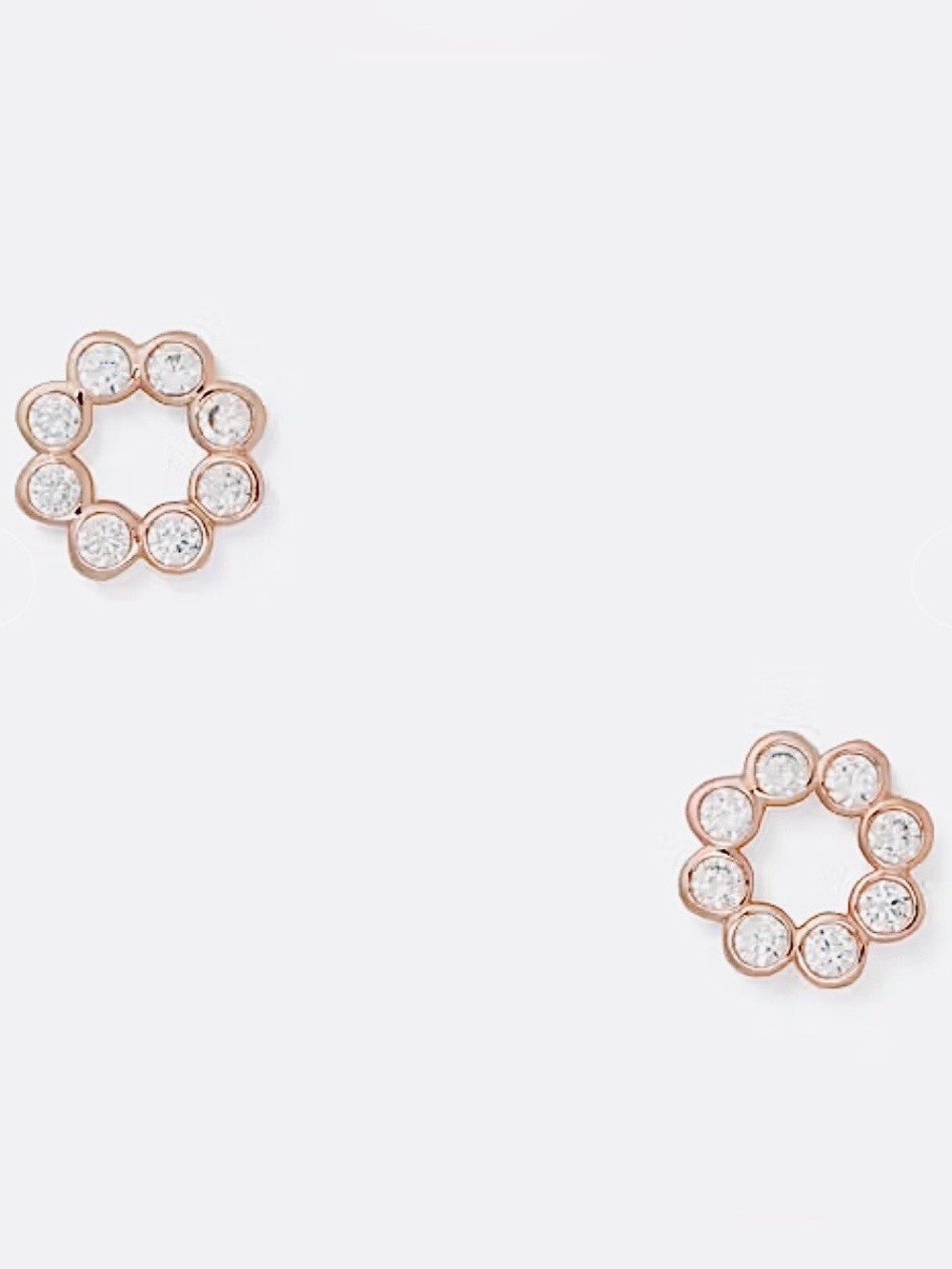Kate Spade Rose Gold Full Circle Halo Stud Earrings NWT MSRP $49 - Picture 2 of 8